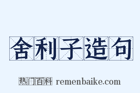 舍利子造句是什么意思的图片